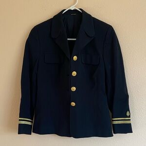 Vintage Women’s Naval Military Jacket, Max Oberhard 1976, Size Small